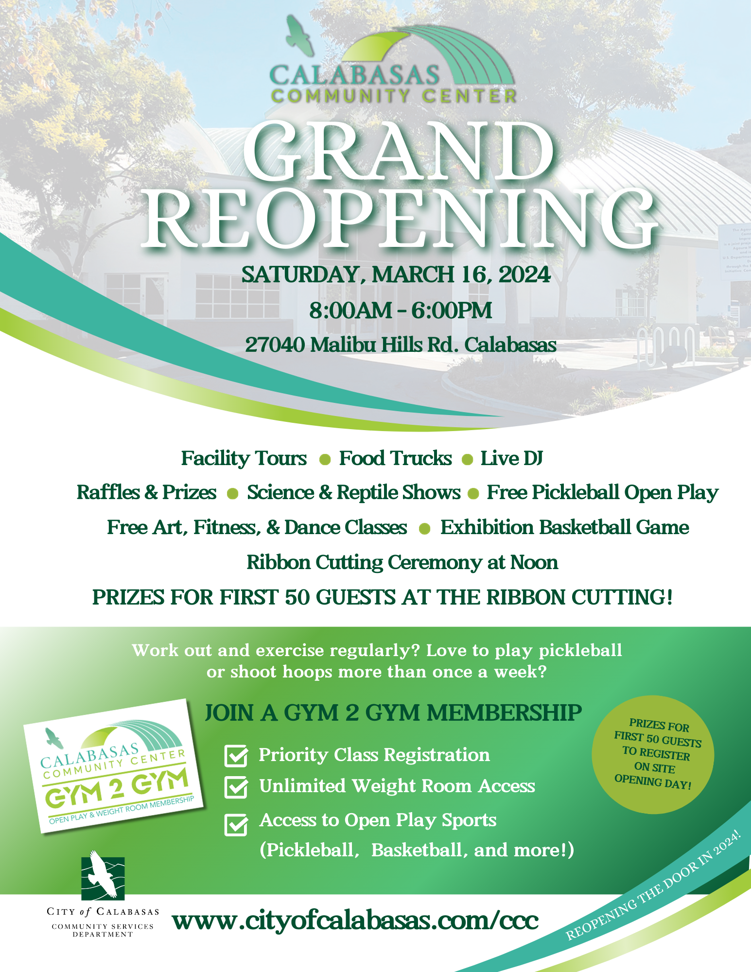 Calabasas Community Center Grand Re-Opening